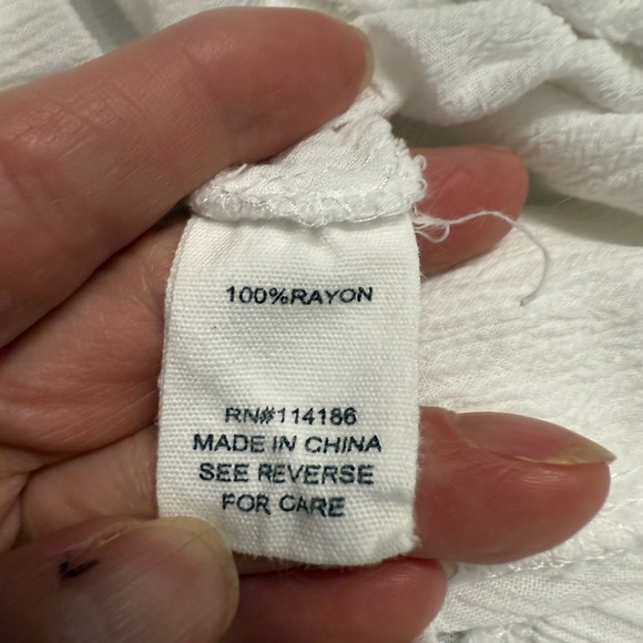 Womens Willow Drive sheer wide leg elastic drawstring white pants Size Large EUC - Picture 8 of 9